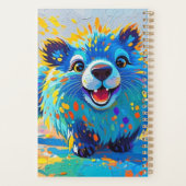 Bärenfarbenes abstraktes Tierkunstdesign Planer (Rückseite)