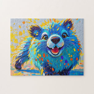 Bärenfarbenes abstraktes Tierkunstdesign Puzzle