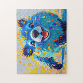 Bärenfarbenes abstraktes Tierkunstdesign Puzzle (Vertikal)