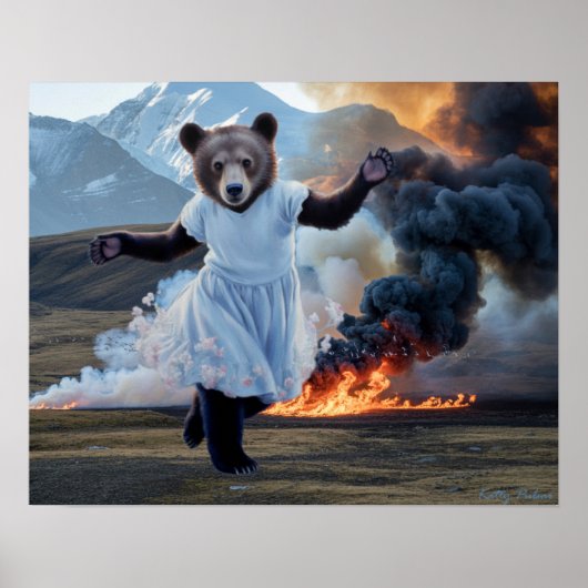 "Bärenfeuer" Art Poster Print Katty Pulsar (Vorne)