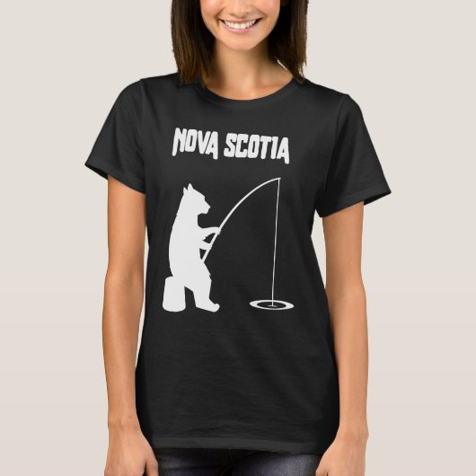 Bärenfischerei auf Anglerangler von Nova Scotia T-Shirt (Vorderseite)