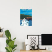 Bärenfischerei im Fluss - Yellowstone National Poster (Heimbüro)