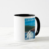 Bärenfischerei im Fluss Yukon River, Alaska Tasse (VorderseiteRechts)