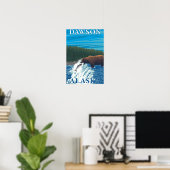 Bärenfischerei in Fluss - Dawson, Alaska Poster (Heimbüro)