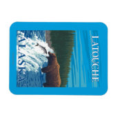 Bärenfischerei in Fluss - Latouche, Alaska Magnet (Horizontal)