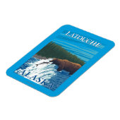 Bärenfischerei in Fluss - Latouche, Alaska Magnet (Linke Seite)