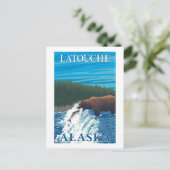 Bärenfischerei in Fluss - Latouche, Alaska Postkarte (Stehend Vorderseite)