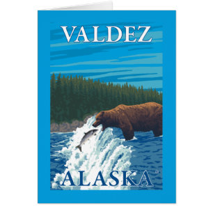 Bärenfischerei in Fluss - Valdez, Alaska