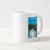 Bärenfischerei in Fluss - Valdez, Alaska Jumbo-Tasse (Vorderseite Rechts)