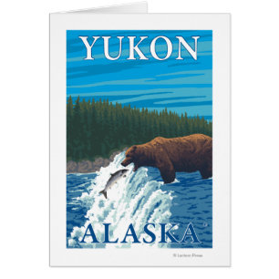 Bärenfischerei in Fluss - Yukon, Alaska