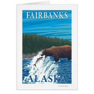 Bärenfischerei in Flüssen - Fairbanks, Alaska