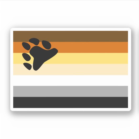 Bärenflagge Aufkleber (Vorderseite)