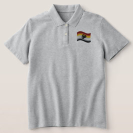 Bärenflagge besticktes Polo-Shirt