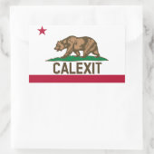 Bärenflagge CALEXIT California Rechteckiger Aufkleber (Tasche)