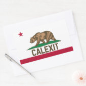 Bärenflagge CALEXIT California Rechteckiger Aufkleber (Umschlag)
