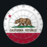 Bärenflagge der Republik Kalifornien: Cali Golden  Dartscheibe<br><div class="desc">Die Flagge der Republik Kalifornien ist ein Symbol der Republik der kurzen Bärenflagge, die 1846 für einen Zeitraum von 25 Tagen existierte. Die Flagge ist ein einfaches Design mit einem roten Single auf weißem Hintergrund. Der Stern soll den einsamen Staat darstellen, und der weiße Hintergrund soll Reinheit und Unschuld symbolisieren....</div>