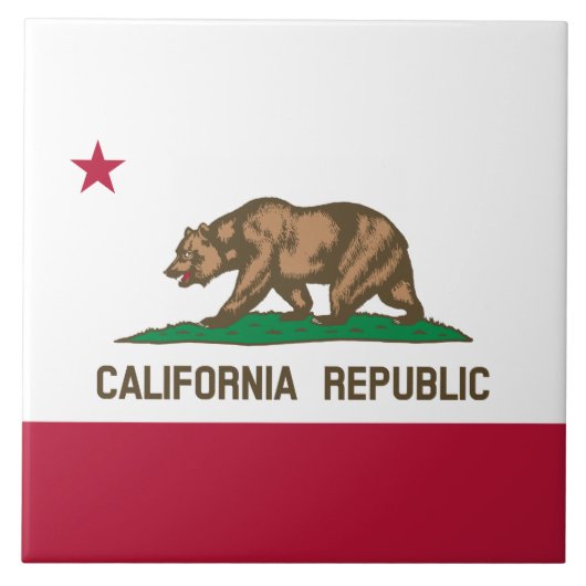 Bärenflagge der Republik Kalifornien: Cali Golden Fliese (Vorderseite)