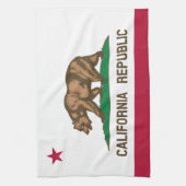Bärenflagge der Republik Kalifornien: Cali Golden Geschirrtuch (Vertikal)
