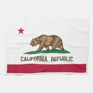 Bärenflagge der Republik Kalifornien: Cali Golden Geschirrtuch