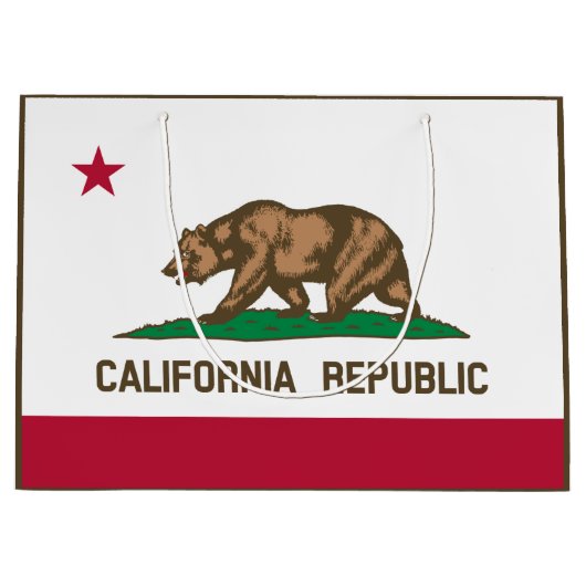 Bärenflagge der Republik Kalifornien: Cali Golden Große Geschenktüte (Vorderseite)
