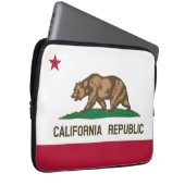 Bärenflagge der Republik Kalifornien: Cali Golden  Laptopschutzhülle (Vorne Rechts)