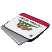 Bärenflagge der Republik Kalifornien: Cali Golden  Laptopschutzhülle (Vorne Knopf)