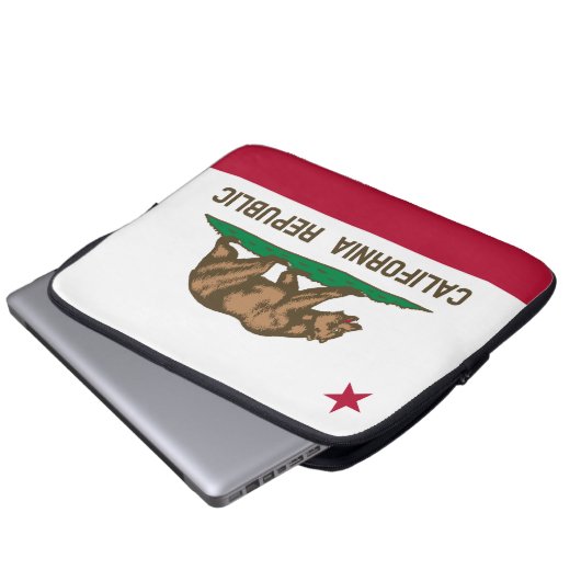 Bärenflagge der Republik Kalifornien: Cali Golden Laptopschutzhülle (Vorne Knopf)