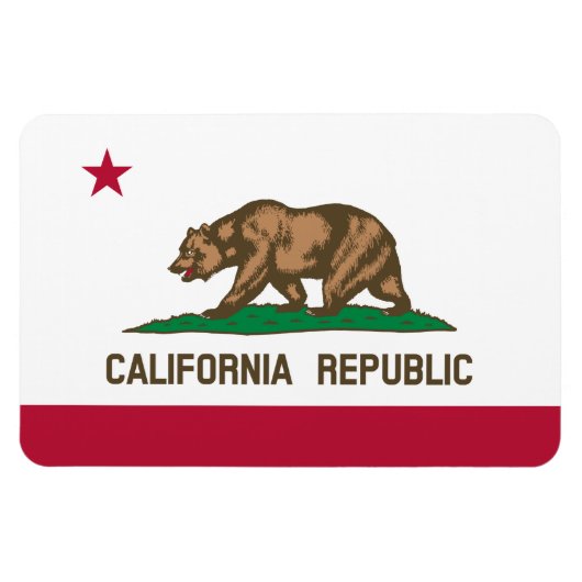 Bärenflagge der Republik Kalifornien: Cali Golden  Magnet (Horizontal)