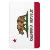 Bärenflagge der Republik Kalifornien: Cali Golden  Magnet (Vertikal)