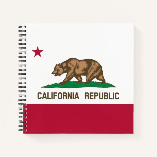 Bärenflagge der Republik Kalifornien: Cali Golden  Notizblock (Vorderseite)