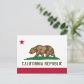 Bärenflagge der Republik Kalifornien: Cali Golden Postkarte (Stehend Vorderseite)