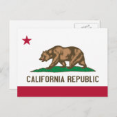 Bärenflagge der Republik Kalifornien: Cali Golden Postkarte (Vorne/Hinten)