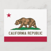 Bärenflagge der Republik Kalifornien: Cali Golden  Postkarte (Vorderseite)