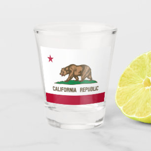 Bärenflagge der Republik Kalifornien: Cali Golden  Schnapsglas