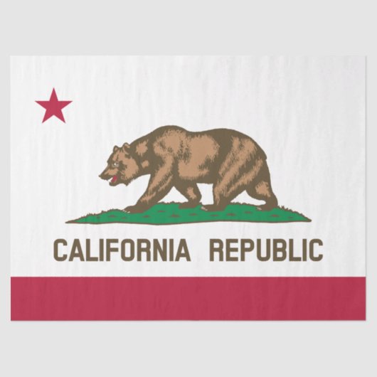 Bärenflagge der Republik Kalifornien: Cali Golden Seidenpapier (Vorderseite)
