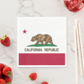 Bärenflagge der Republik Kalifornien: Cali Golden  Serviette (Beispiel)