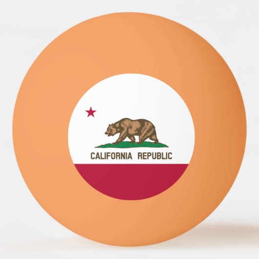 Bärenflagge der Republik Kalifornien: Cali Golden Tischtennisball (Vorderseite)