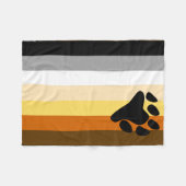Bärenflagge Fleecedecke (Vorderseite (Horizontal))