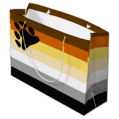 Bärenflagge Große Geschenktüte (Rückseite Schrägansicht)