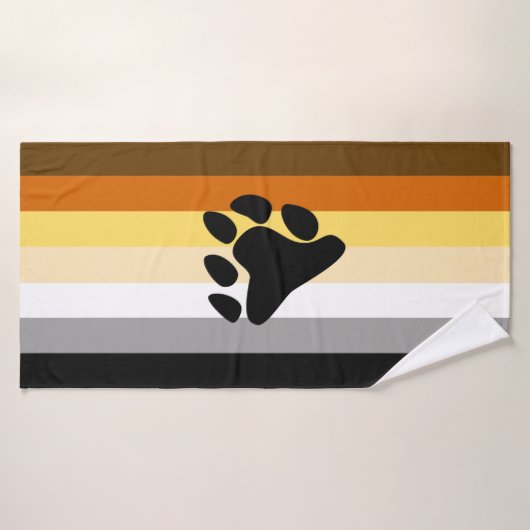 Bärenflagge mit Paw Badehandtuch (Badehandtuch)
