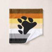 Bärenflagge mit Paw Badhandtuch Set (Waschlappen)