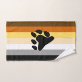 Bärenflagge mit Paw Badhandtuch Set (Handtuch)