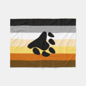 Bärenflagge mit Paw Fleecedecke (Vorderseite (Horizontal))