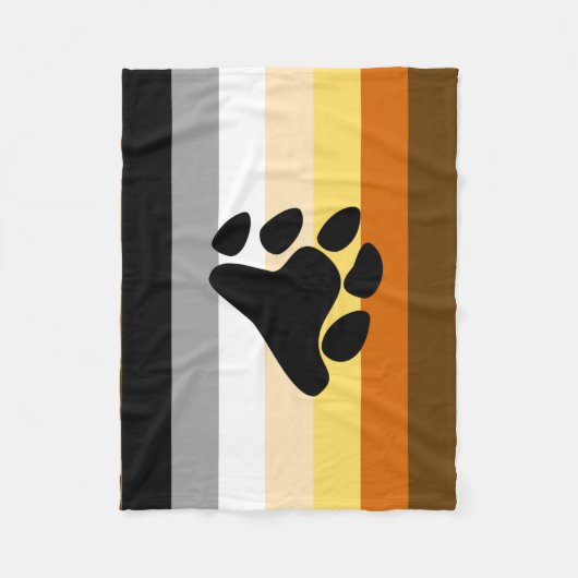 Bärenflagge mit Paw Fleecedecke (Vorderseite)