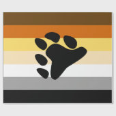 Bärenflagge mit Paw Geschenkpapier (Flach)