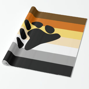 Bärenflagge mit Paw Geschenkpapier
