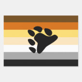 Bärenflagge mit Paw Geschenkpapier Set (Vorderseite 3)