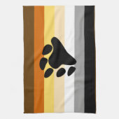 Bärenflagge mit Paw Geschirrtuch (Vertikal)