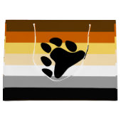 Bärenflagge mit Paw Große Geschenktüte (Vorderseite)