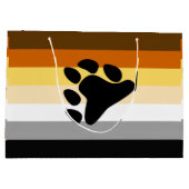 Bärenflagge mit Paw Große Geschenktüte (Rückseite)